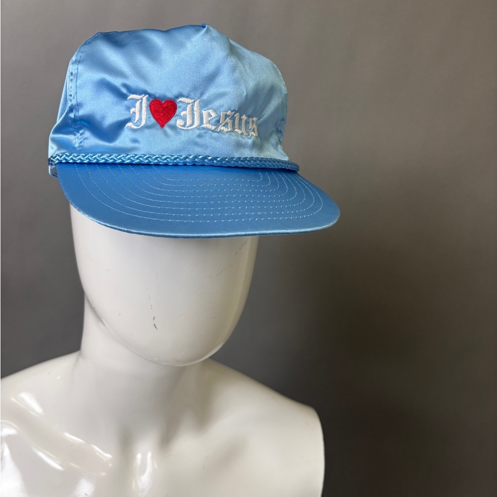 Light Blue 'I Love Jesus' Men's Cap